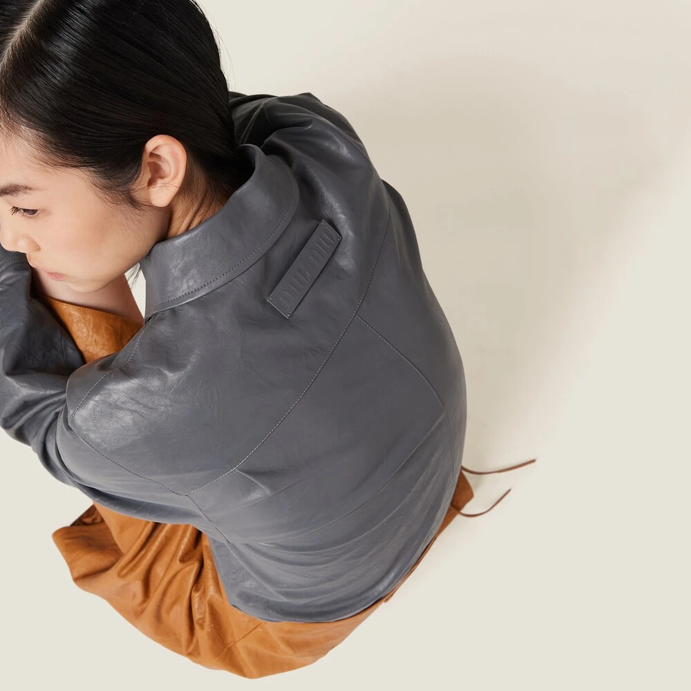 Miu Miu Nappa Leather Shirt - Image 4