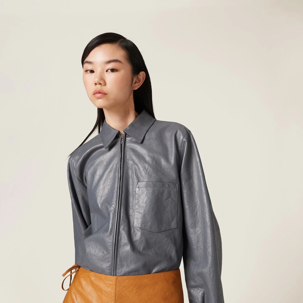 Miu Miu Nappa Leather Shirt - Image 5
