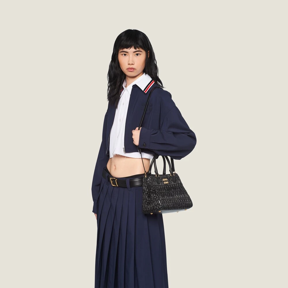 Miu Miu Miu Crystal Nappa Leather And Crystal Handbag - Image 2