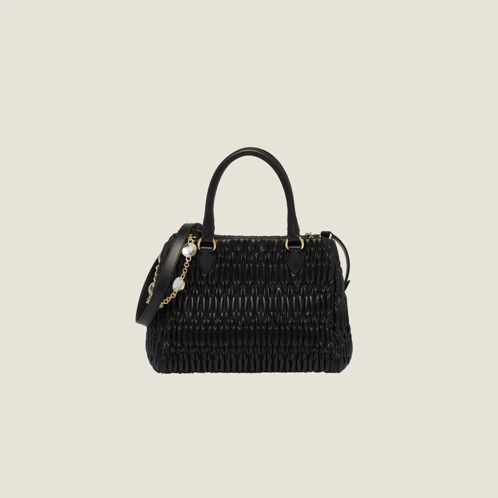 Miu Miu Miu Crystal Nappa Leather And Crystal Handbag - Image 4