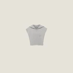 Miu Miu Sleeveless Cotton Sweatshirt