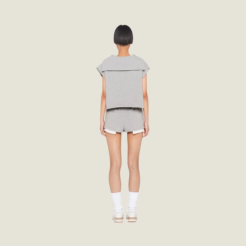 Miu Miu Sleeveless Cotton Sweatshirt - Image 3