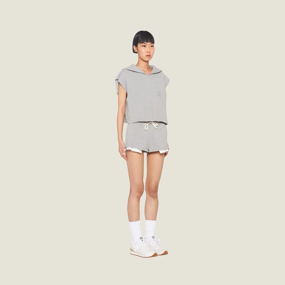 Miu Miu Sleeveless Cotton Sweatshirt - Image 5