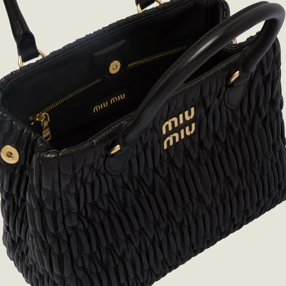 Miu Miu Miu Crystal Nappa Leather And Crystal Handbag - Image 6