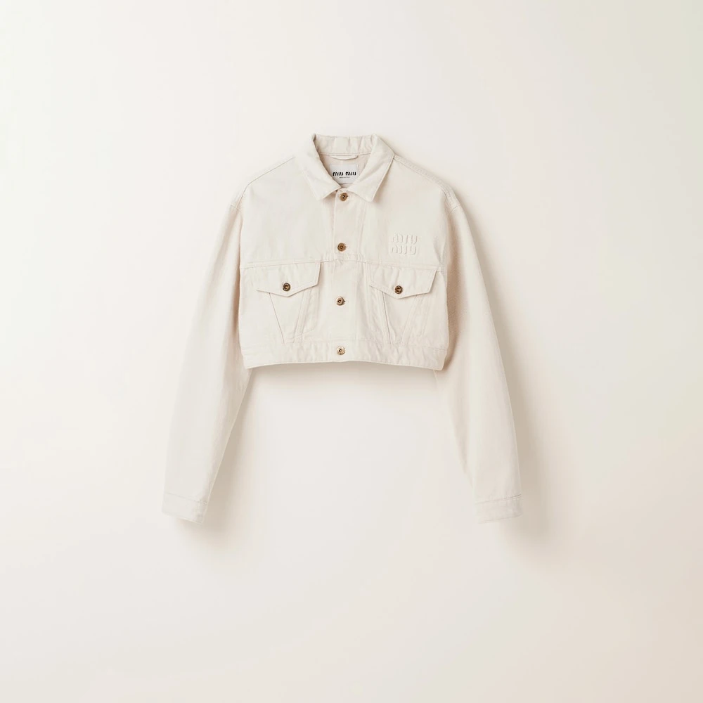 Miu Miu Ecru Denim Jacket