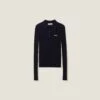 Miu Miu Cashmere And Silk Knit Polo Shirt