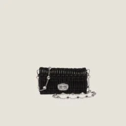 Miu Miu Miu Crystal Nappa Leather And Crystal Mini-bag
