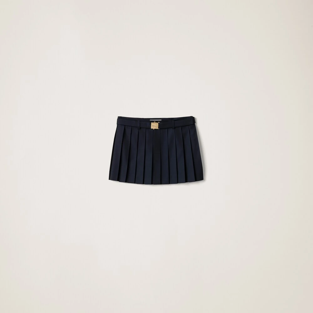 Miu Miu Pleated Batavia Miniskirt