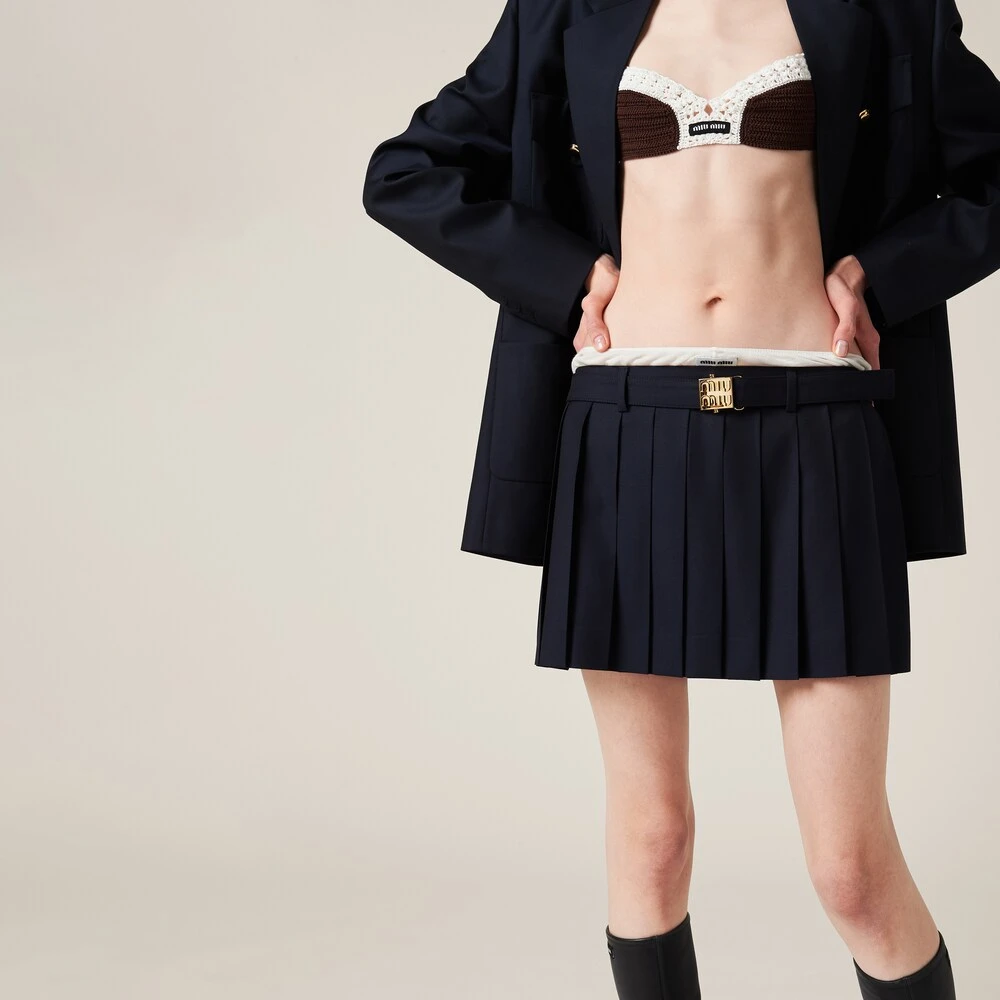 Miu Miu Pleated Batavia Miniskirt - Image 5
