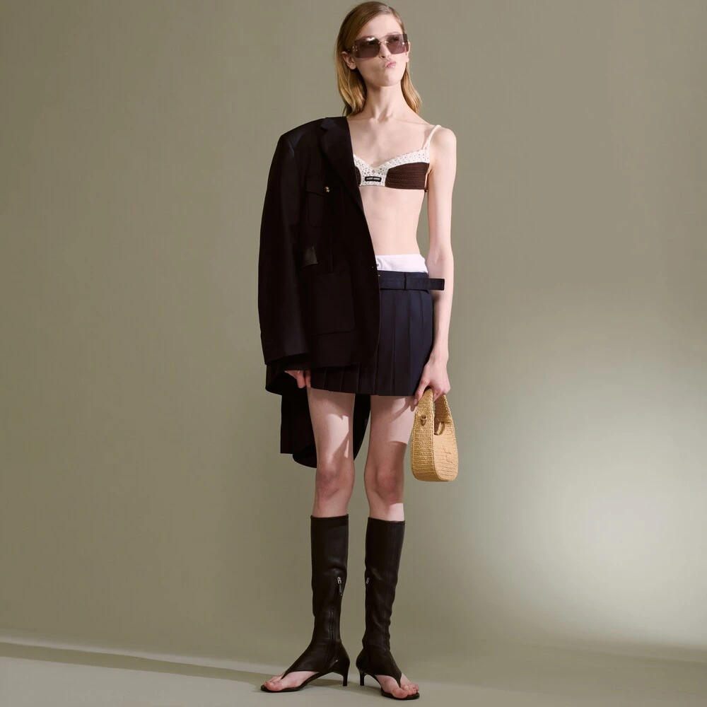 Miu Miu Pleated Batavia Miniskirt - Image 6