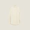 Miu Miu Oversized Cotton Shirt With Embroidered Logo