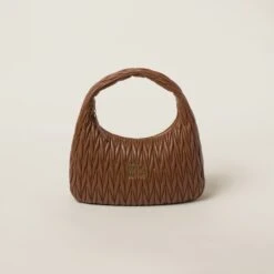 Miu Miu Wander Matelassé Nappa Leather Hobo Bag