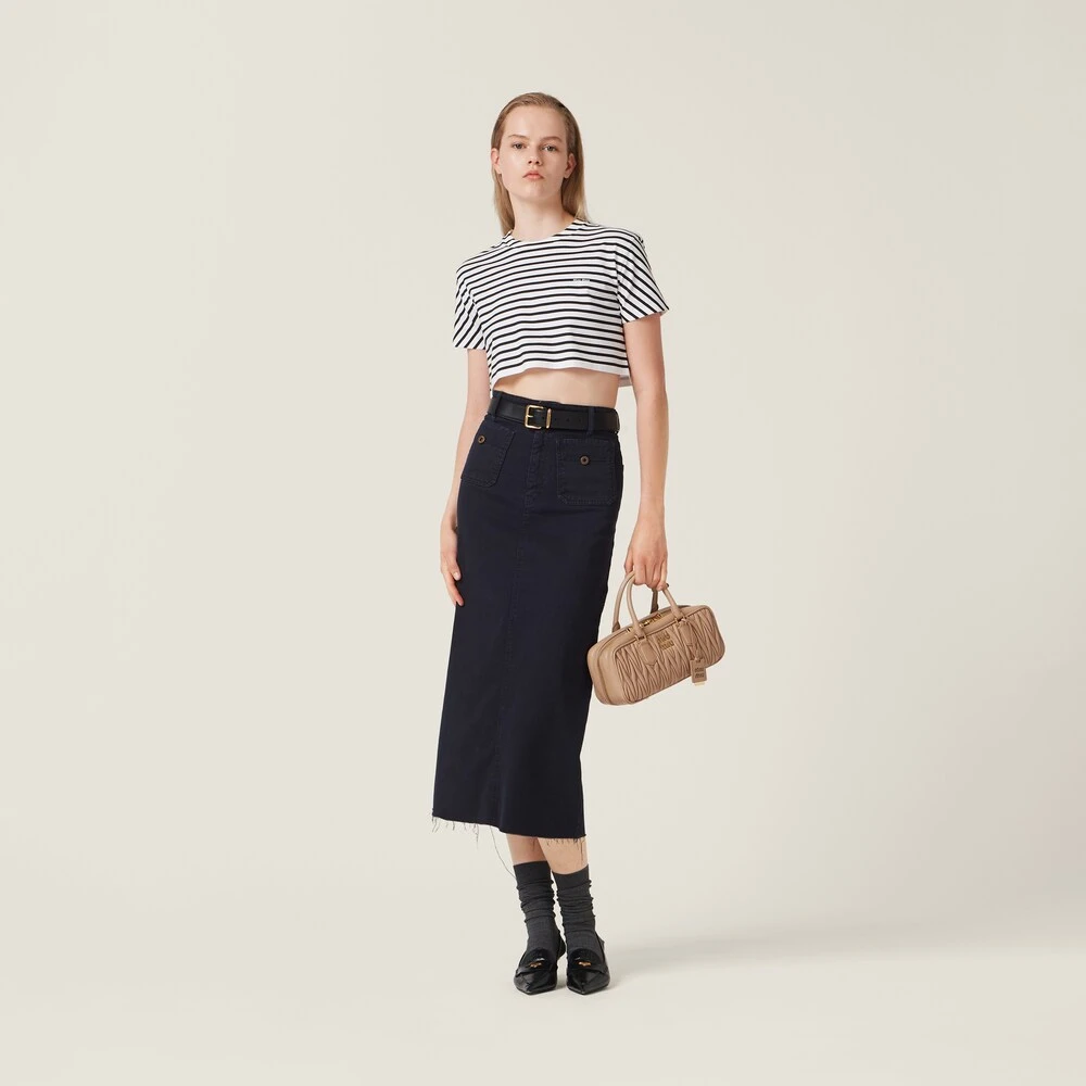 Miu Miu Cotton T-shirt With Printed Logo - Image 2