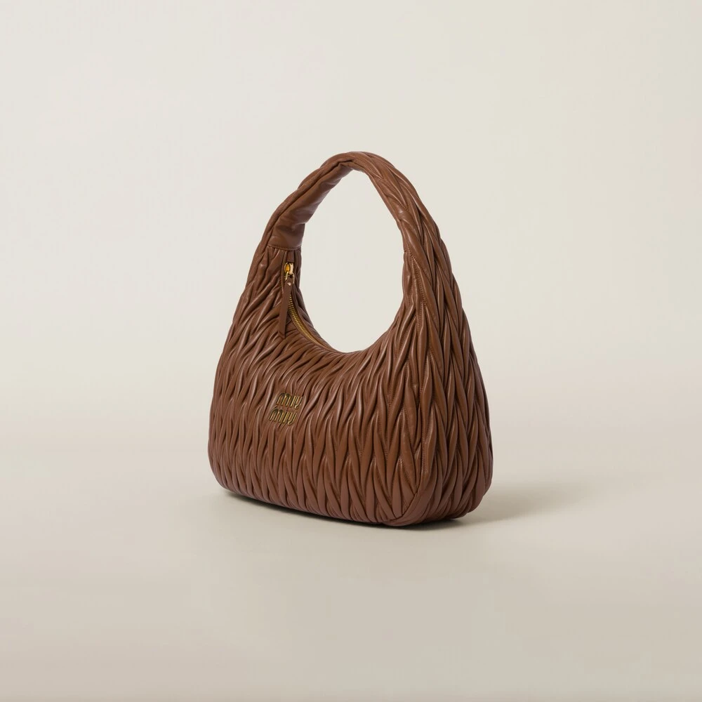 Miu Miu Wander Matelassé Nappa Leather Hobo Bag - Image 3