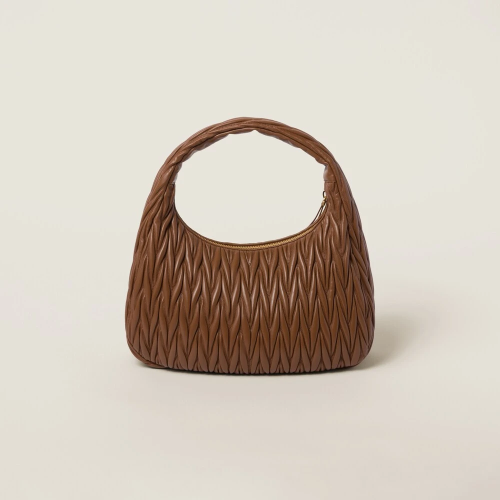 Miu Miu Wander Matelassé Nappa Leather Hobo Bag - Image 4