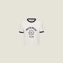 Miu Miu Print Jersey T-shirt