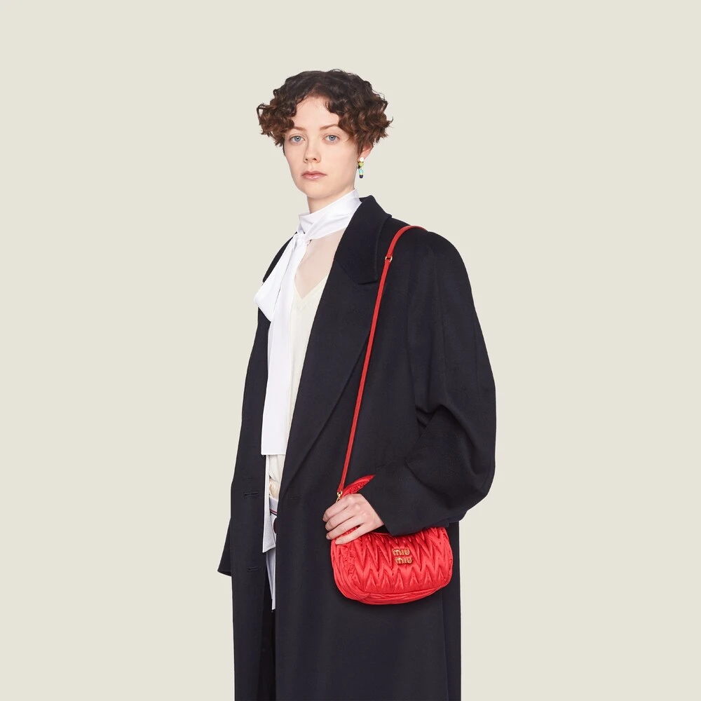 Miu Miu Wander Matelassé Satin Mini Hobo Bag - Image 2