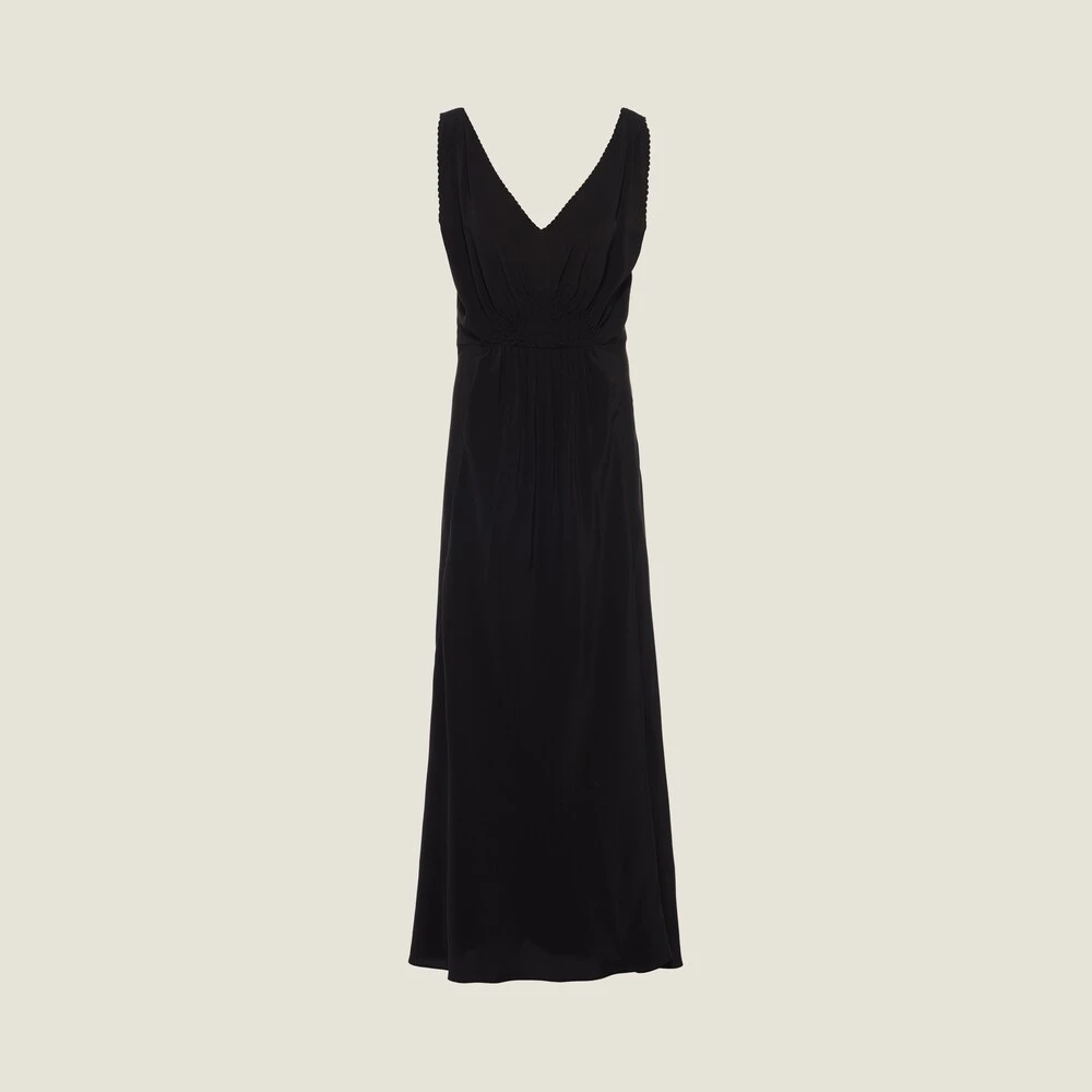 Miu Miu Long Crepe De Chine Dress