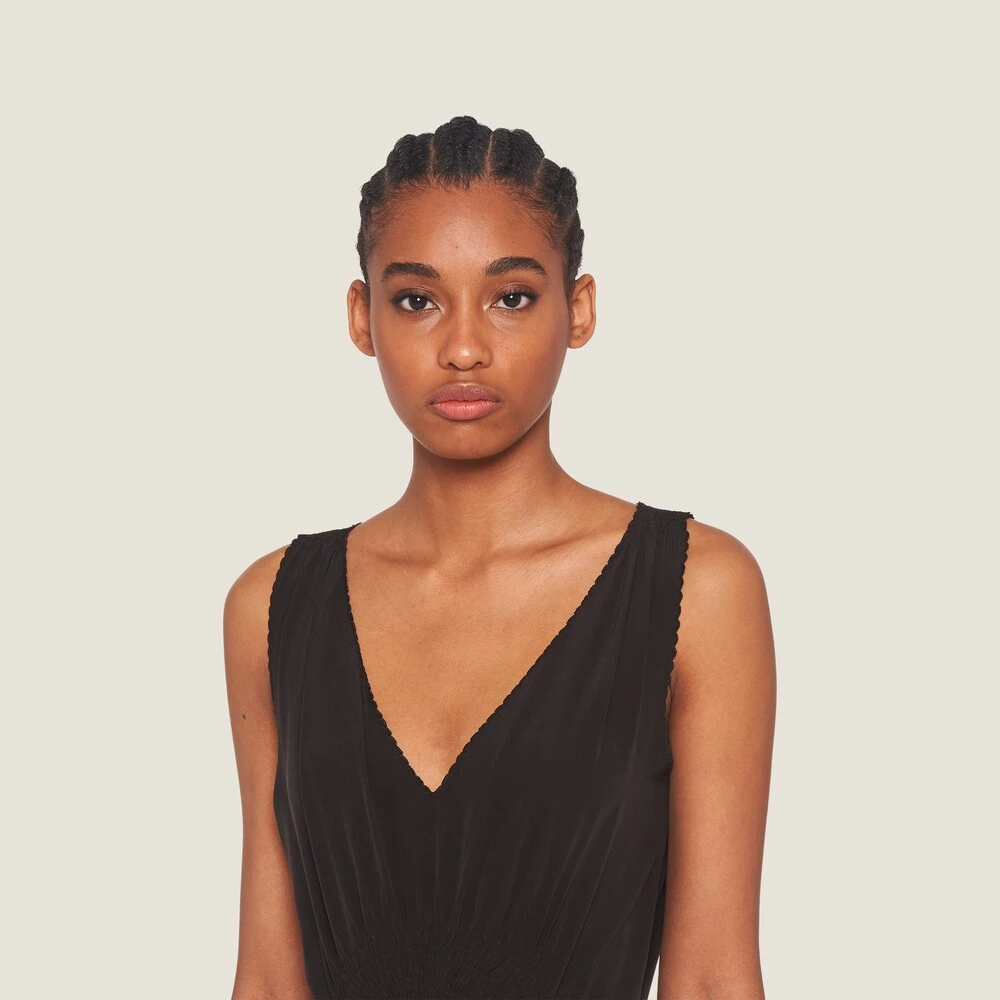 Miu Miu Long Crepe De Chine Dress - Image 4