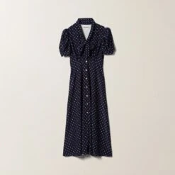 Miu Miu Printed Crepe De Chine Dress