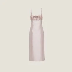 Miu Miu Embroidered Silk And Wool Dress