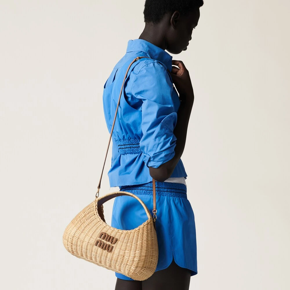 Miu Miu Wander Wicker Handbag - Image 2