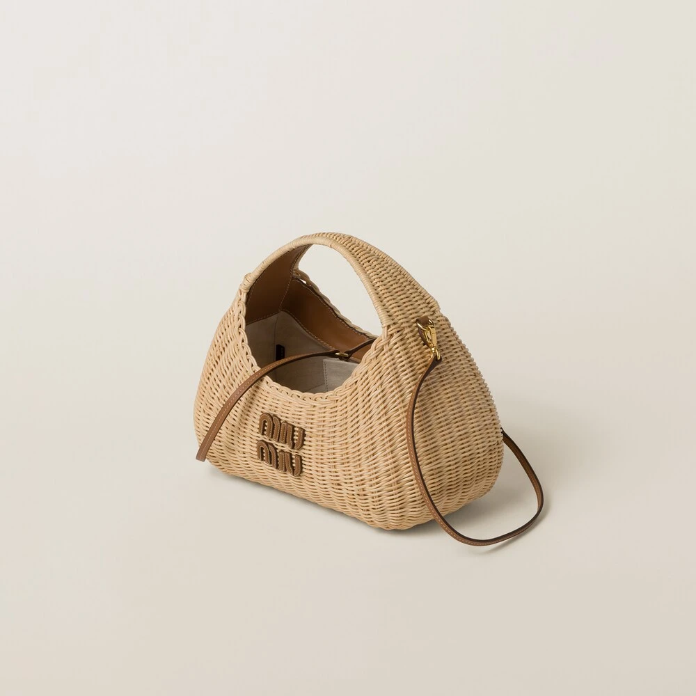 Miu Miu Wander Wicker Handbag - Image 3