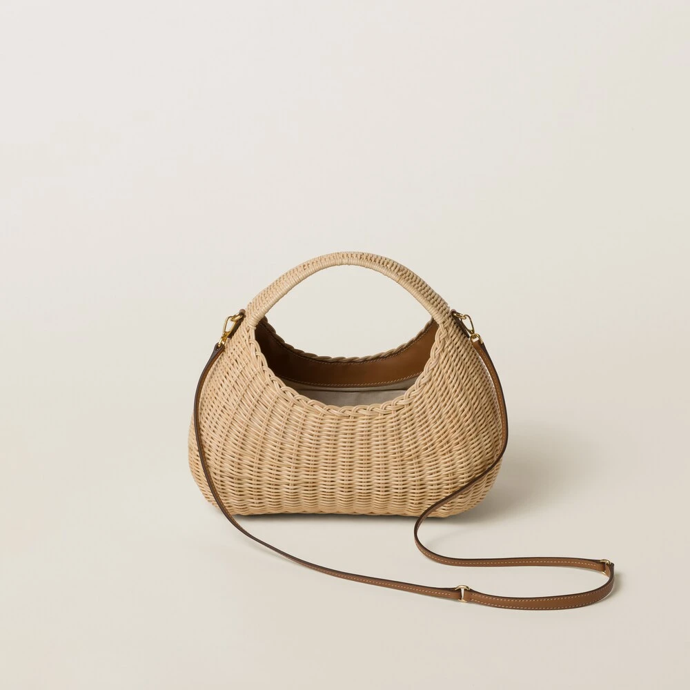 Miu Miu Wander Wicker Handbag - Image 4
