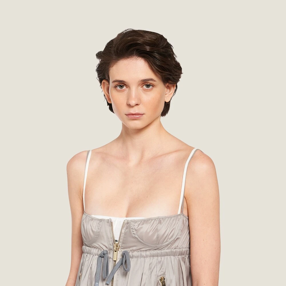 Miu Miu Technical Silk Bustier Dress - Image 4