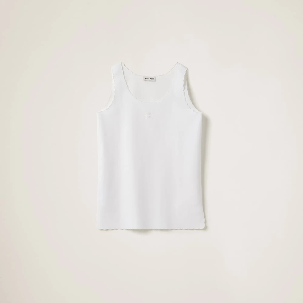 Miu Miu Embroidered Poplin Mini-dress