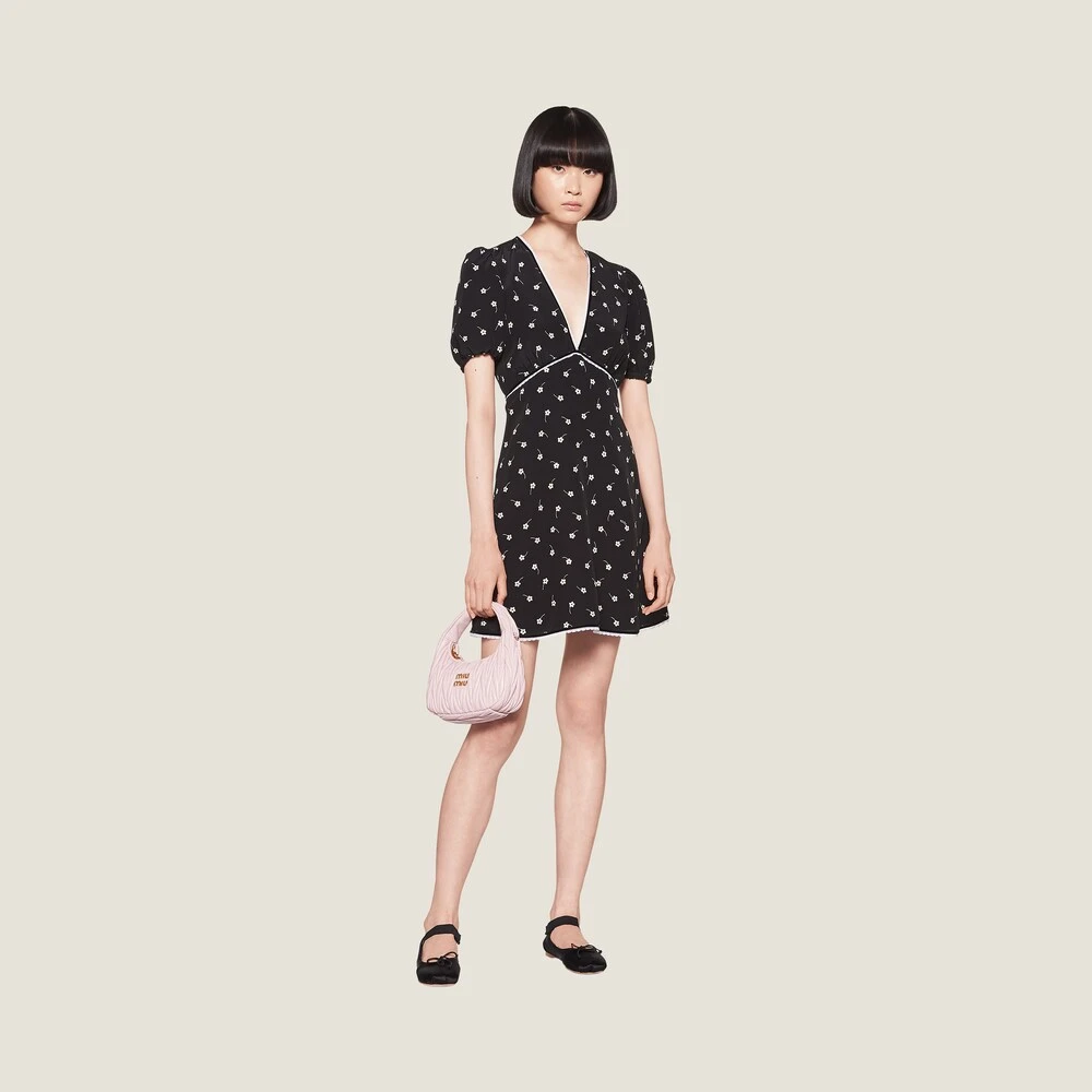 Miu Miu Crepe De Chine Mini-dress - Image 2