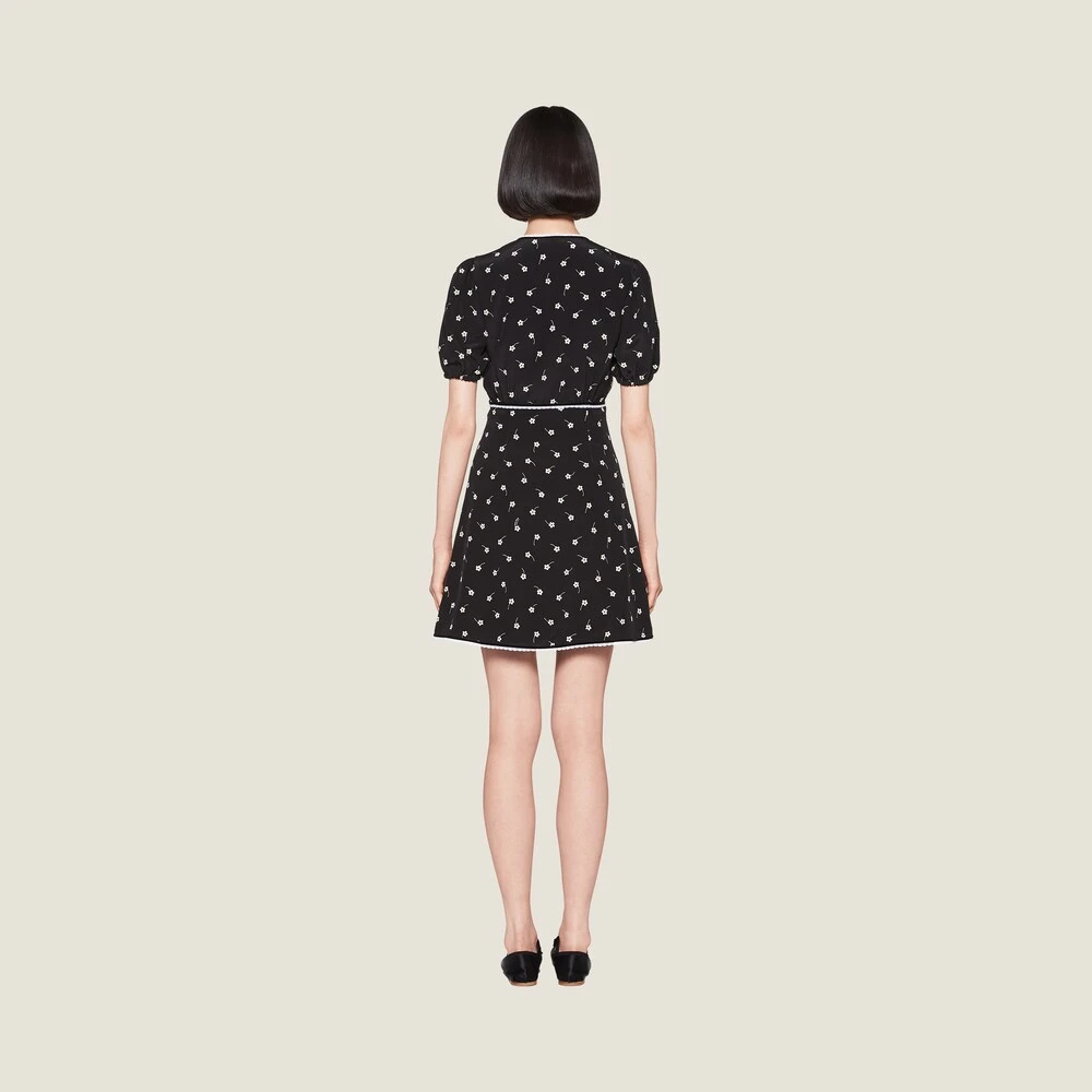 Miu Miu Crepe De Chine Mini-dress - Image 3