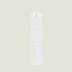 Miu Miu Embroidered Dress In Stretch Georgette
