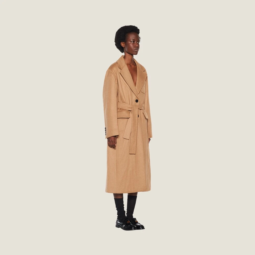 Miu Miu Padded Camel Velour Coat - Image 5