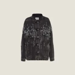 Miu Miu Black Denim Blouson Jacket