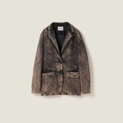 Miu Miu Marbleized Denim Jacket