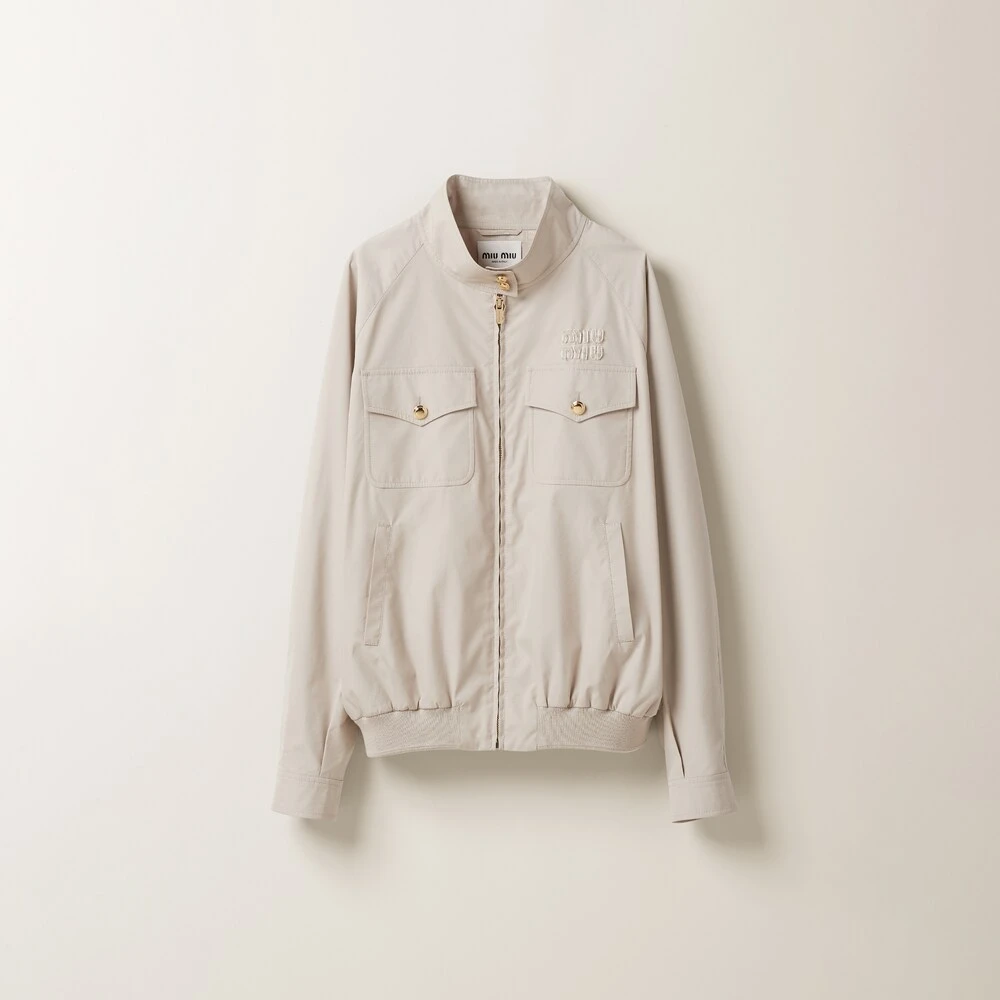 Miu Miu Panama Cotton Blouson Jacket