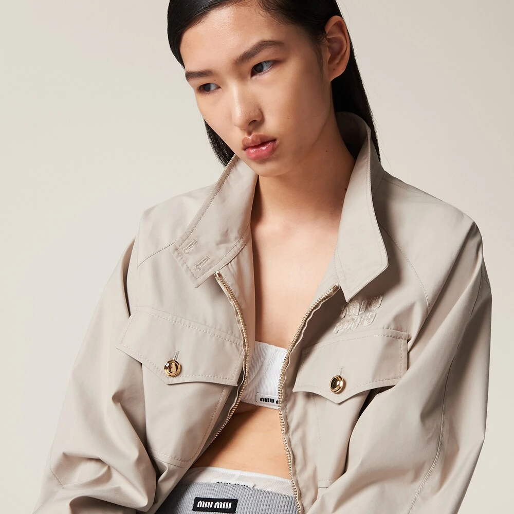 Miu Miu Panama Cotton Blouson Jacket - Image 4