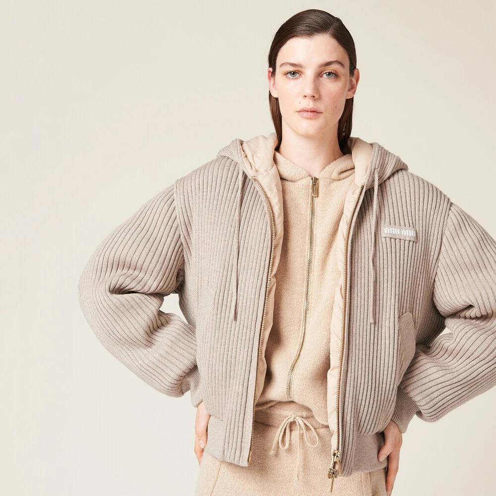 Miu Miu Medium-weight Wool Down Jacket - Image 5