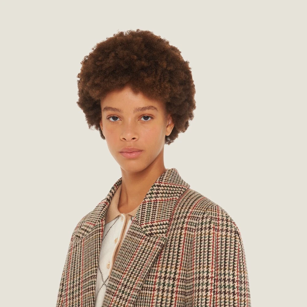 Miu Miu Oversized Plaid Coat - Image 4