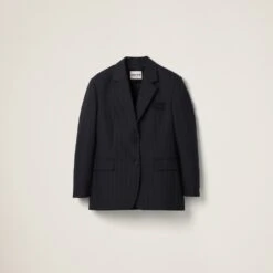 Miu Miu Single-breasted Pinstripe Jacket
