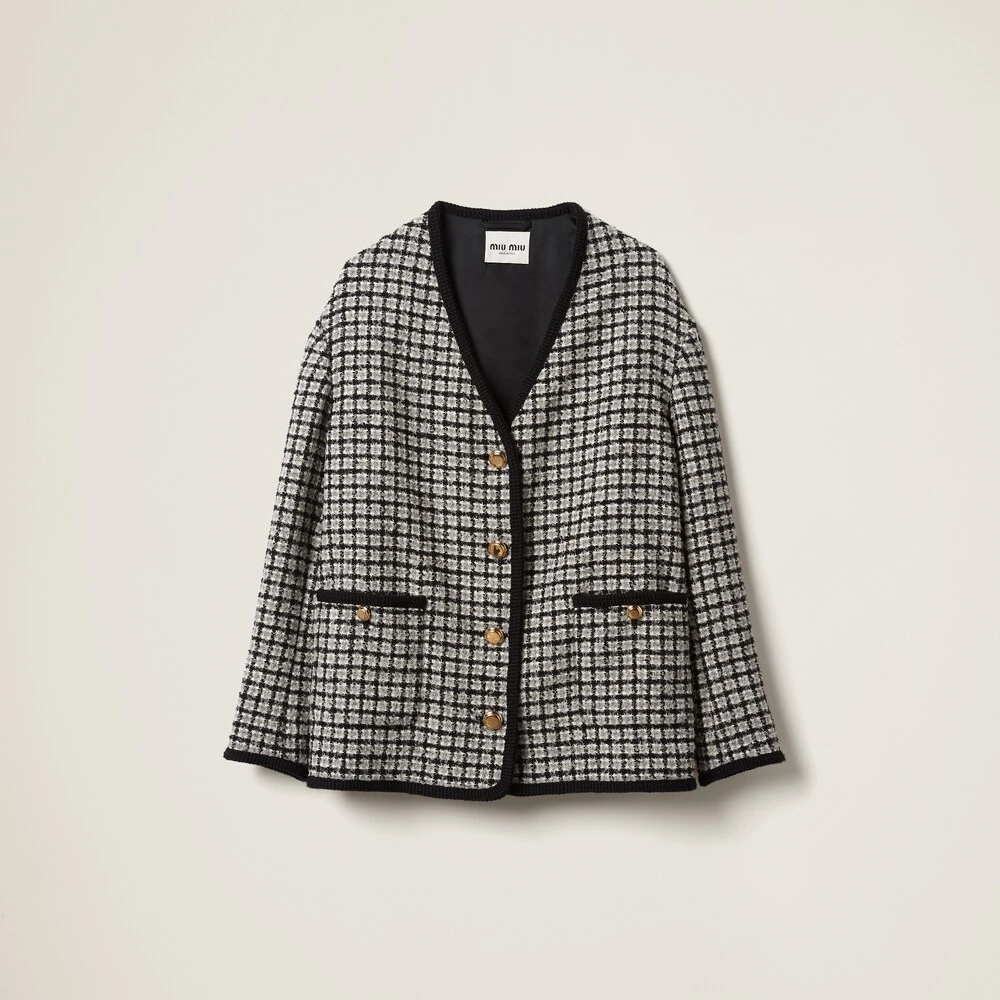 Miu Miu Single-breasted Boucle Jacket