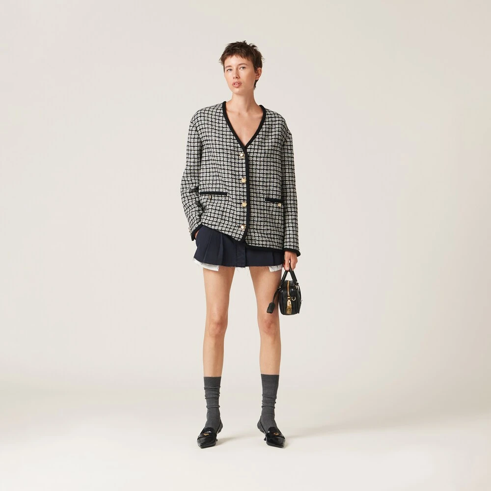 Miu Miu Single-breasted Boucle Jacket - Image 2