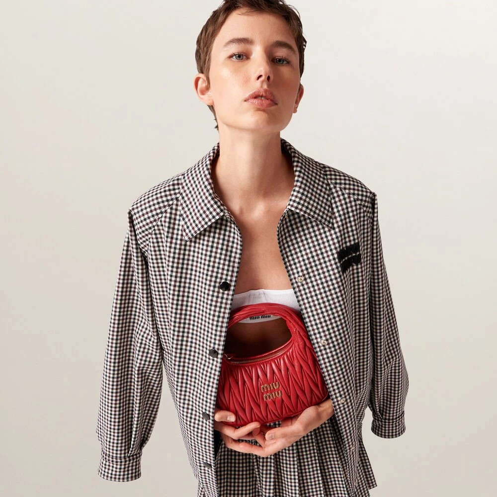 Miu Miu Gingham Check Blouson Jacket - Image 2