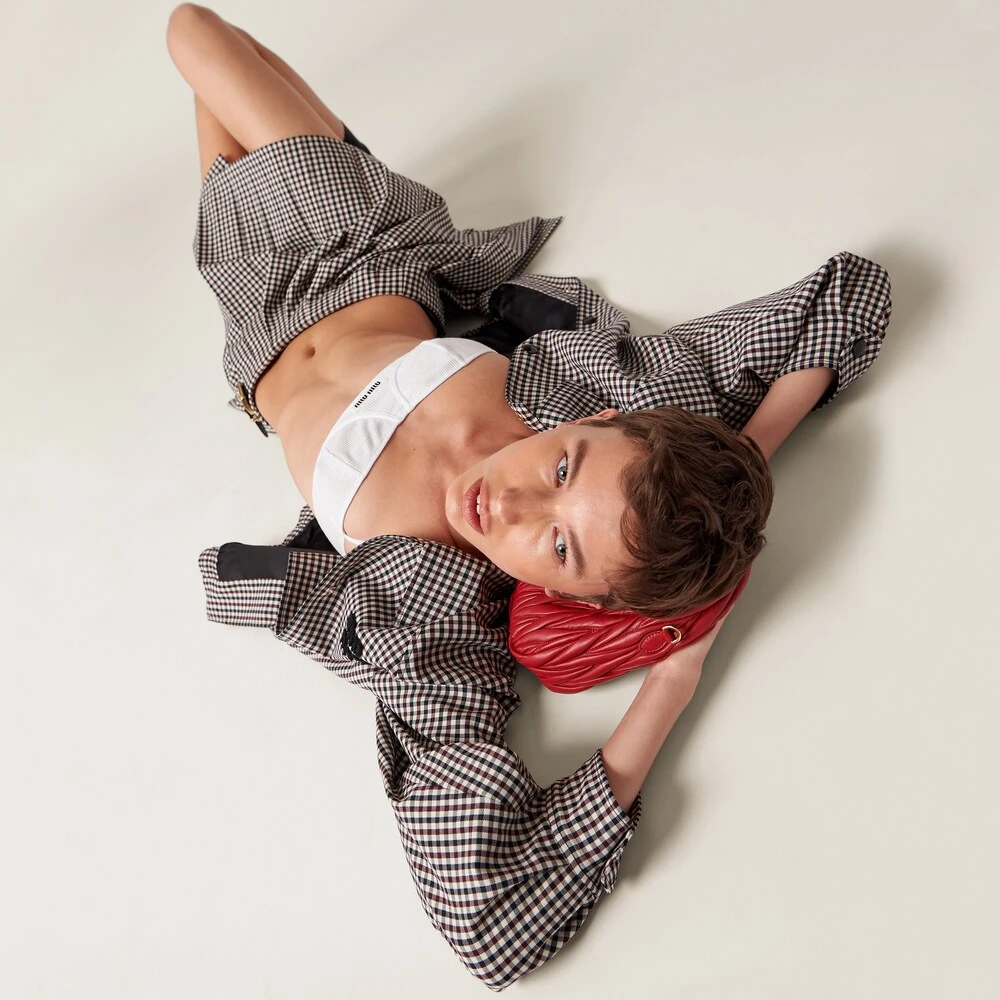 Miu Miu Gingham Check Blouson Jacket - Image 6