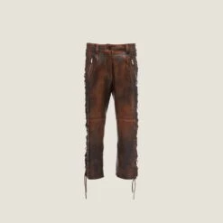 Miu Miu Vintage-look Laced Nappa Leather Pants