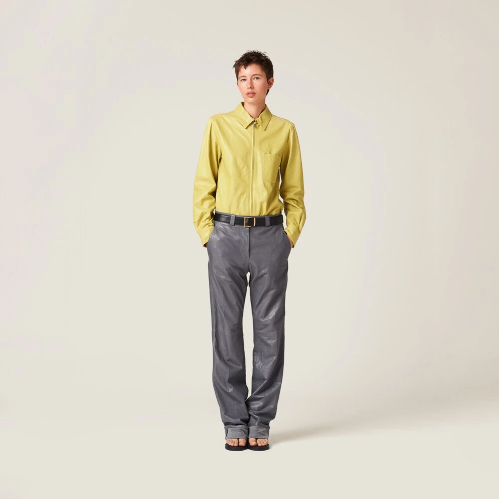 Miu Miu Wrinkled Nappa Leather Pants - Image 2