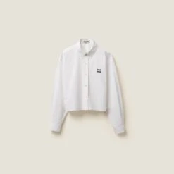 Miu Miu Cropped Poplin Shirt