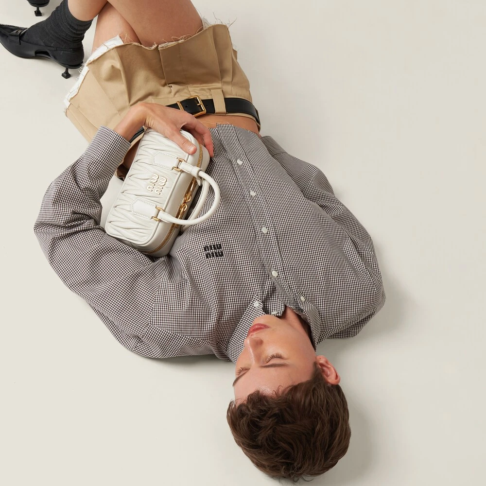 Miu Miu Gingham Check Poplin Shirt - Image 5