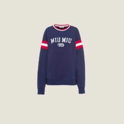 Miu Miu Oversized Printed Cotton Sweatshirt